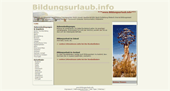 Desktop Screenshot of bildungsurlaub.info