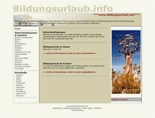 Tablet Screenshot of bildungsurlaub.info